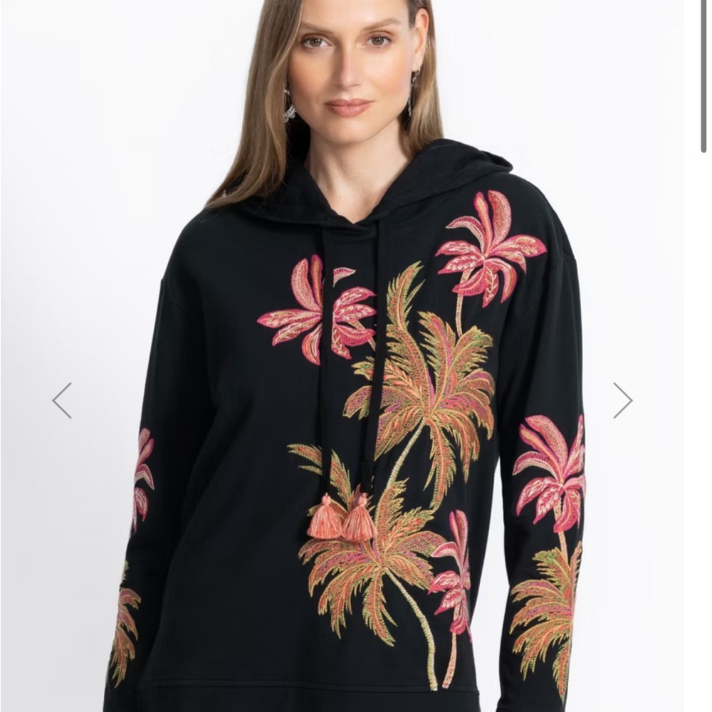 Black Floral Hoodie